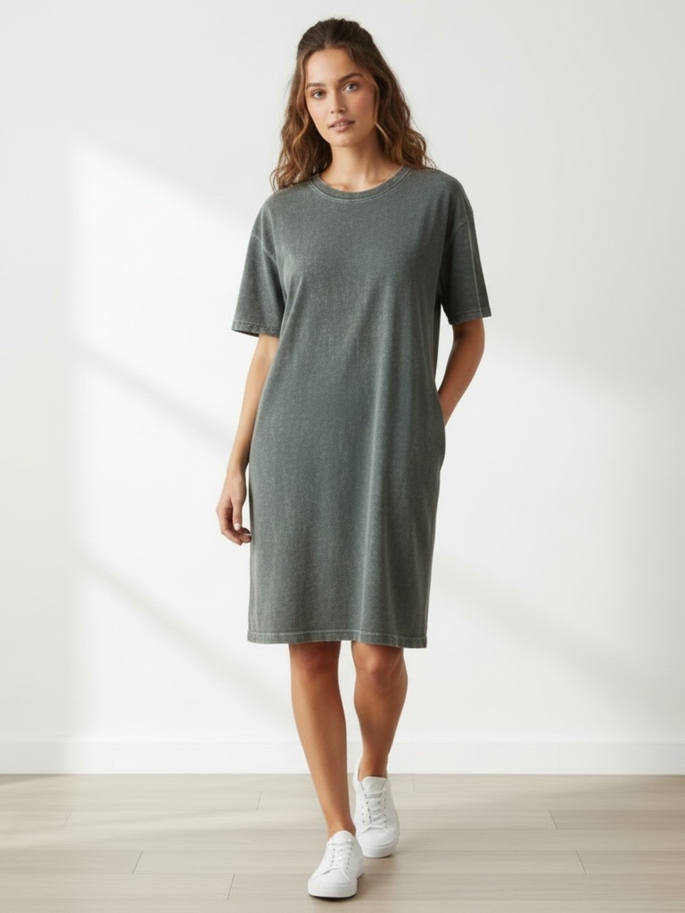 Treasure & Bond | Nordstrom distressed baggy tee shirt dress pockets siz…